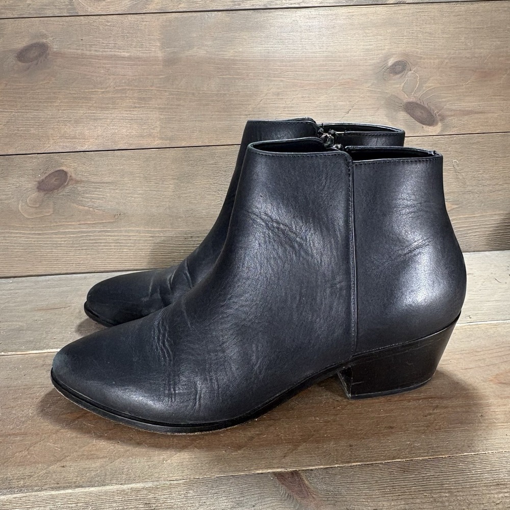 thursday boot downtown womens size 10 shoes black leather side zip ankle boots